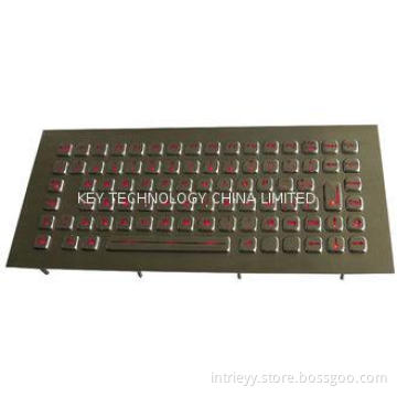 function Metal Kiosk Keyboard / wall mount keyboard With pa